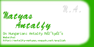 matyas antalfy business card